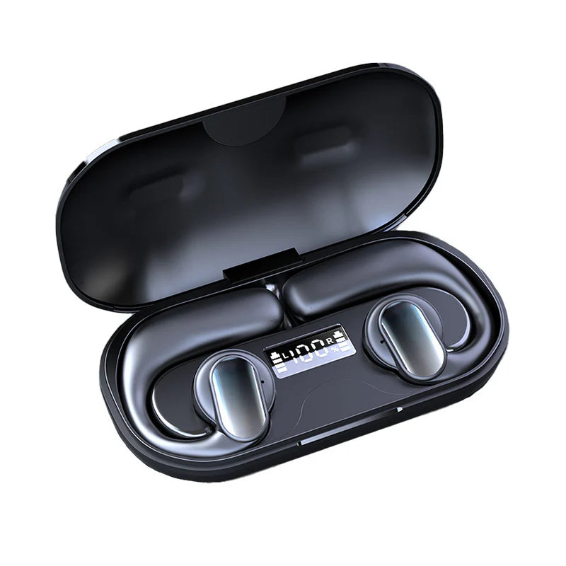 2082-TWS Wireless Bone Conduction Digital Bluetooth Earbuds+Black