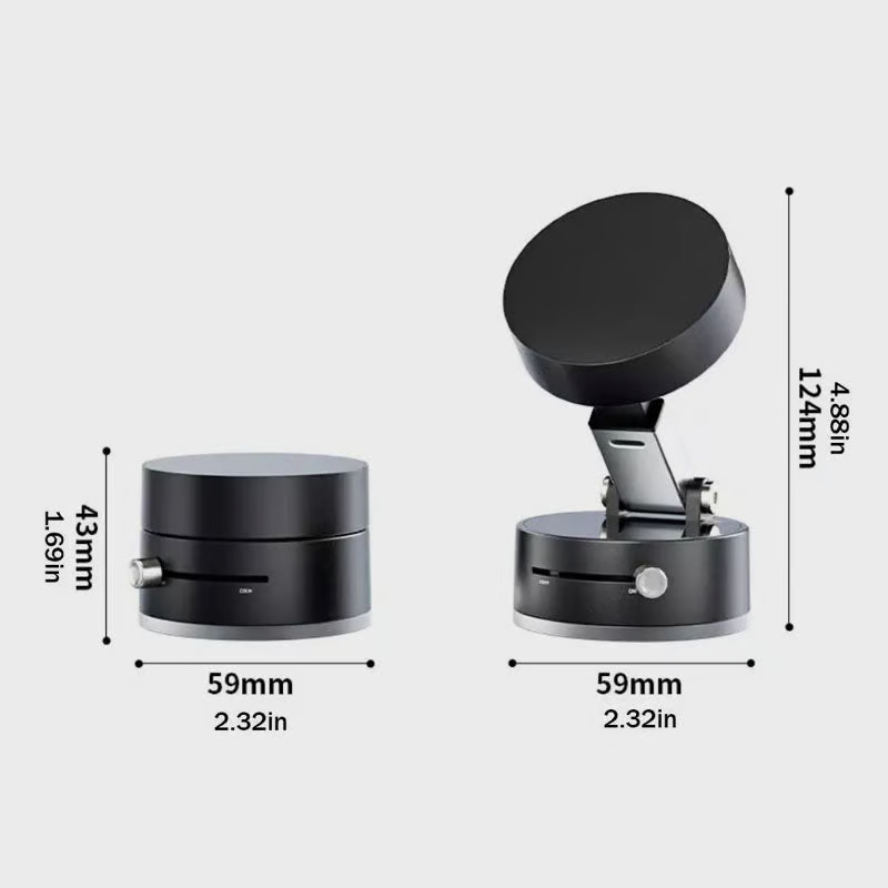 "360° Freedom – Magnetic Suction Phone Stand for All Spaces!"