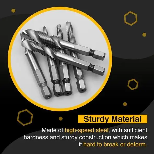 🔥Thread Tap Drill Bits Set(6PCS Excluding machines)