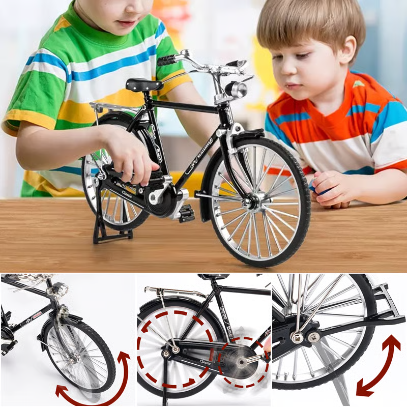 🚴♂️✨ Retro Alloy Mini Bike Model – DIY Fun, Classic Style, Timeless Collectible