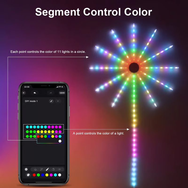 Bluetooth Smart Fireworks Led Light(स्ट्यान्ड बिना)