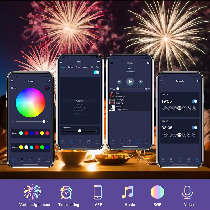 Bluetooth Smart Fireworks Led Light(स्ट्यान्ड बिना)