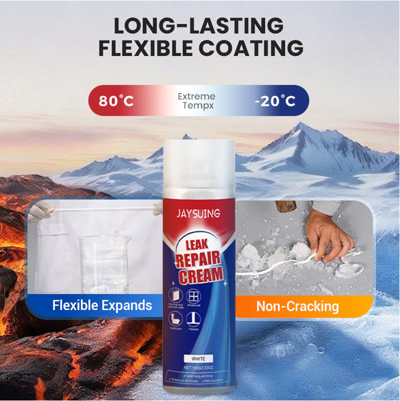 ✨ Instant Leak Repair Spray - Seals Cracks & Gaps in 5 Minutes, Waterproof & Flexible for Pipes/Roofs 🔧📦