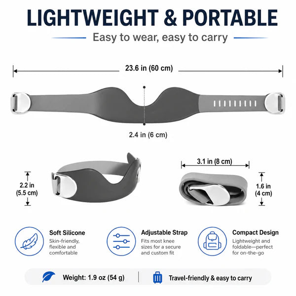 🔥 Silicone Knee Strap – Adjustable Pain Relief Support