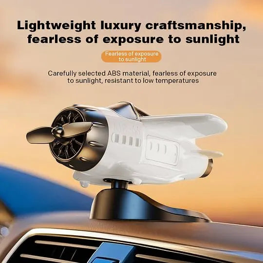 ✈️☀️ Solar Powered Airplane Car Ornaments