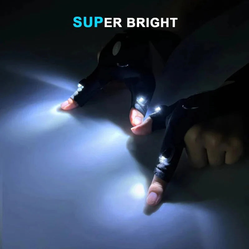 💡 Hands-Free LED Flashlight Gloves – Perfect for Night Work & Outdoor Adventures! 🌙"