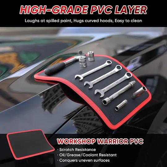 🧲3PCS Flexible Magnetic Tool Mat & Tray Holder🛠️ Bendable Magnetic Parts Storage Tray for Screws Nails Hardware