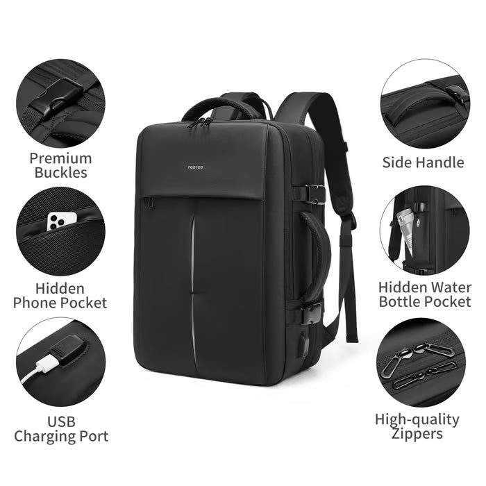 60L Carry on Vacuum Compression Travel Expandable Backpack