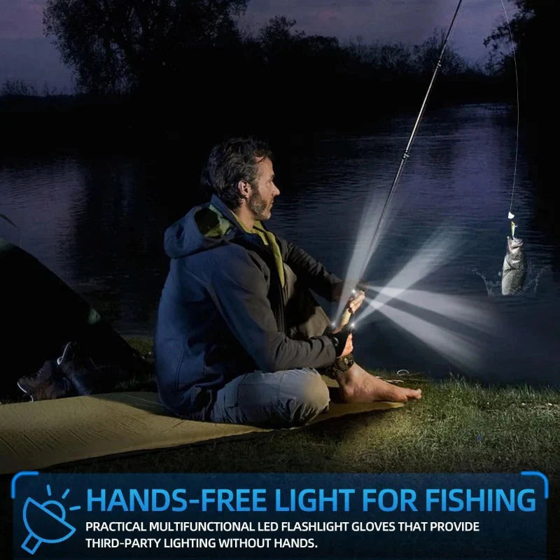💡 Hands-Free LED Flashlight Gloves – Perfect for Night Work & Outdoor Adventures! 🌙"