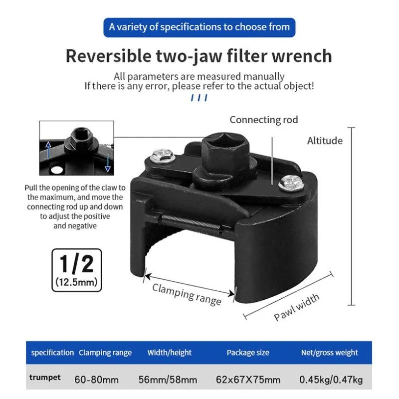 Adjustable Oil Filter Wrench