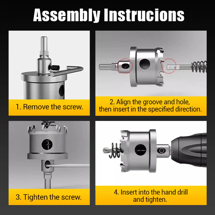 Metal Stainless Steel Carbide Hole Saw Set（6pcs）