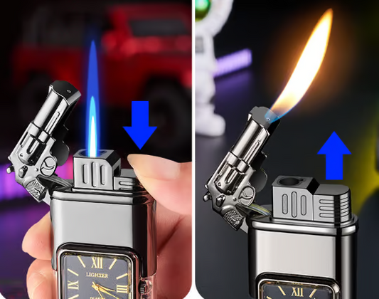 Windproof Lighter Vintage Watch Bezel Jet flame Torch