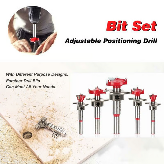 🔥Positioning Woodworking Drill Bit Set（5PCS Excluding machines）