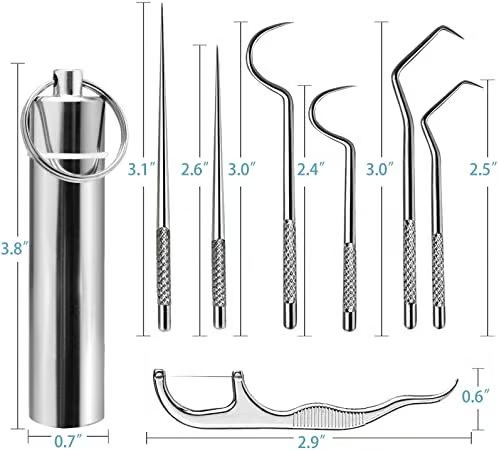 Stainless Steel Toothpick Set 7pcs