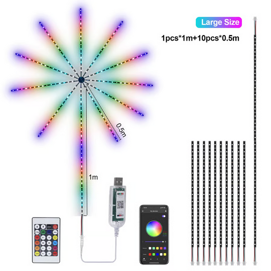 Bluetooth Smart Fireworks Led Light（स्ट्यान्ड बिना）