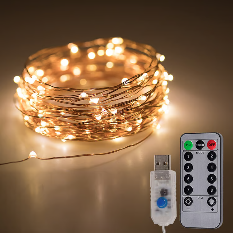 remote control copper wire light string   (20m)