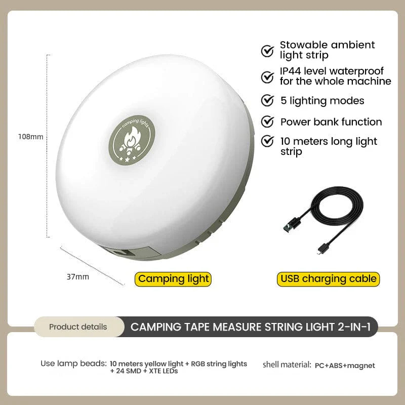 🌟 Outdoor Waterproof Portable Stowable String Light 🌟