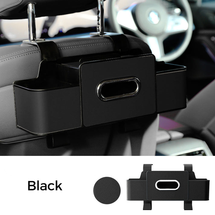 Convenient In-Car Bag Stowing Tidy Multifunctional Car Organizer Rear Drainage Holder Storage Hanging Box for Tissue Cup