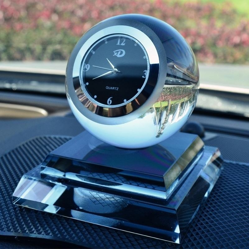 Crystal Ball Clock Car Interior Decoration Crystal Ball Clock