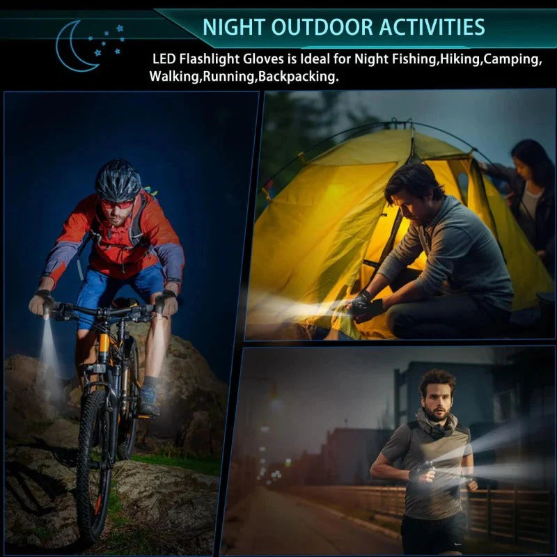 💡 Hands-Free LED Flashlight Gloves – Perfect for Night Work & Outdoor Adventures! 🌙"