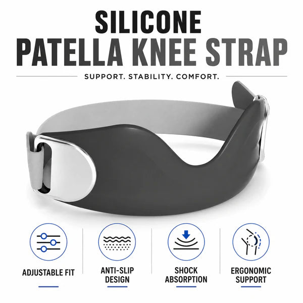 🔥 Silicone Knee Strap – Adjustable Pain Relief Support