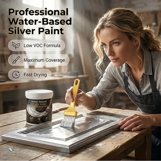 Water-Based Silver Paint for Metal & Wood-150g