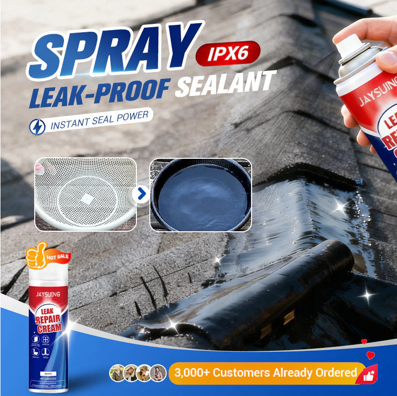 ✨ Instant Leak Repair Spray - Seals Cracks & Gaps in 5 Minutes, Waterproof & Flexible for Pipes/Roofs 🔧📦
