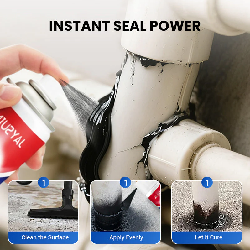 ✨ Instant Leak Repair Spray - Seals Cracks & Gaps in 5 Minutes, Waterproof & Flexible for Pipes/Roofs 🔧📦
