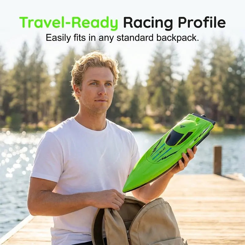 🎮 🚢 HALF PRICE! 2.4G High-Speed RC Racing Boat with Dual Motors 🌊