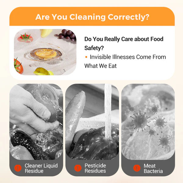Wireless Waterproof Portable Food Cleaner & Purifier🍉🥬