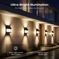 SOLAR WALL LIGHT💡–Motion Sensor, Weatherproof, Auto Dusk-to-Dawn, Easy Install 🌟