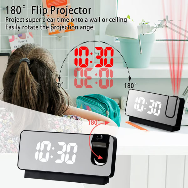 🔥🔥Mirror projection alarm clock