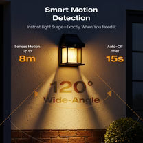 SOLAR WALL LIGHT💡–Motion Sensor, Weatherproof, Auto Dusk-to-Dawn, Easy Install 🌟