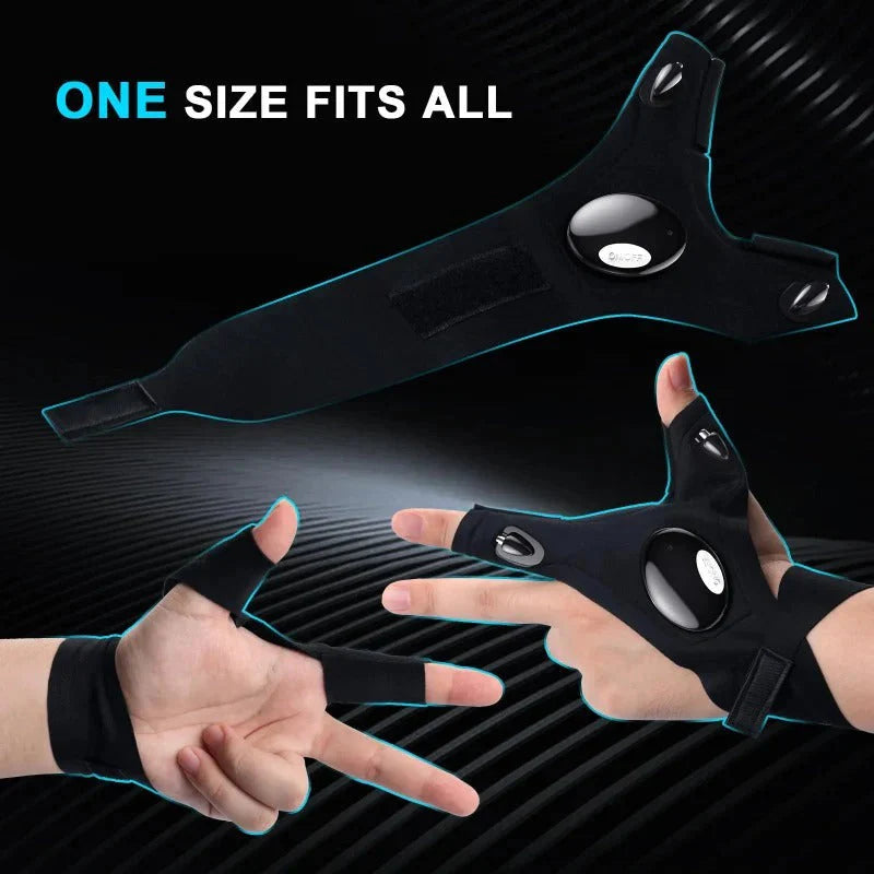 💡 Hands-Free LED Flashlight Gloves – Perfect for Night Work & Outdoor Adventures! 🌙"