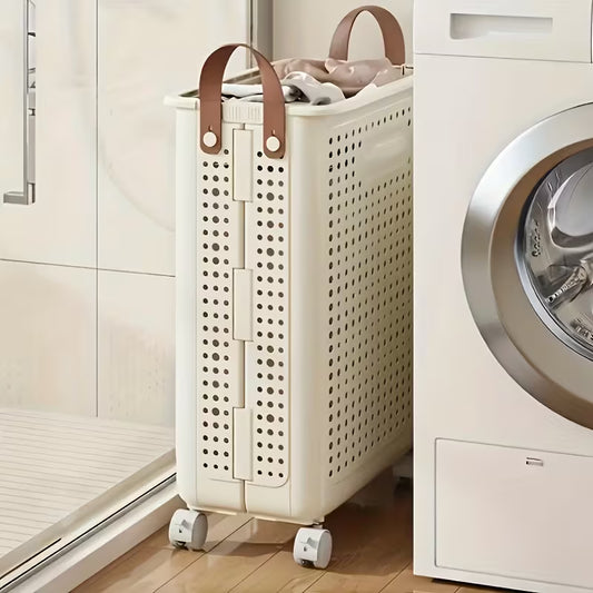 Large Foldable Wheeled Laundry Basket