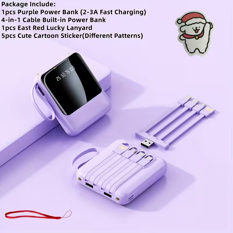 🔋 सानो तर शक्तिशाली पावर बैंक — 10000mAh ठूलो क्षमता, केबल आफैंसँग! ⚡📱