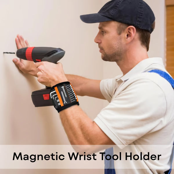 🔥Hot Sale⚡ Magnetic Wrist Tool Holder | Free Up Your Hands & Cut Project Time --Magnetic Wristband for Holding Screws,