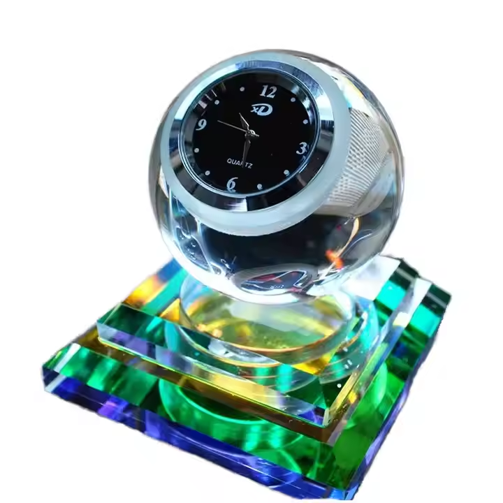 Crystal Ball Clock Car Interior Decoration Crystal Ball Clock