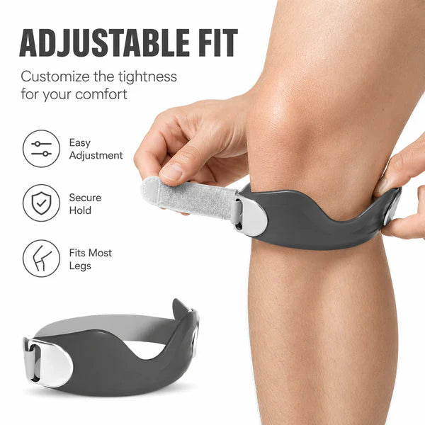 🔥 Silicone Knee Strap – Adjustable Pain Relief Support