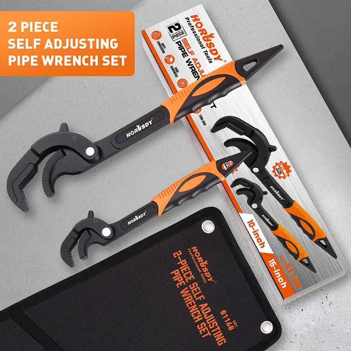 Adjusting Pipe Wrench Set