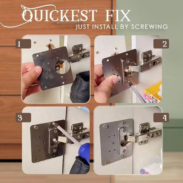 Stainless steel repair plate (universal package with screws) four-piece set