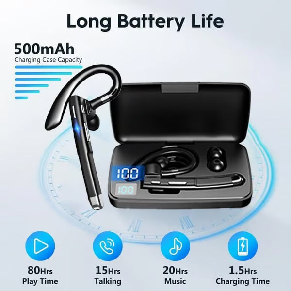 😱 No More Noise! Enjoy Clear Calls Anywhere – Bluetooth Earbud!