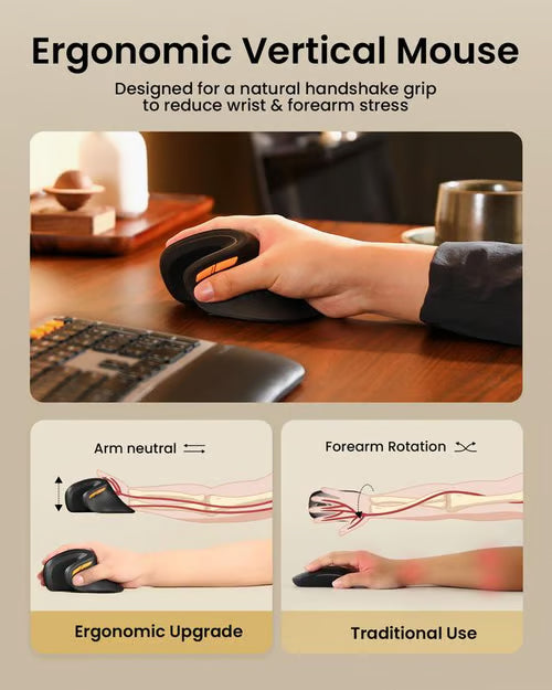 🔥 Ergonomic Vertical Mouse