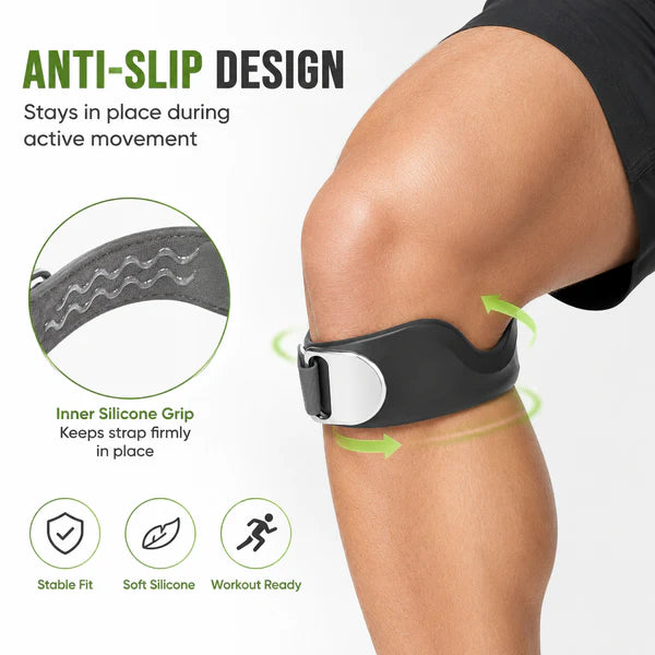 🔥 Silicone Knee Strap – Adjustable Pain Relief Support