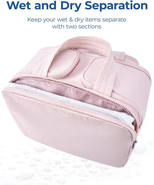 Large Capacity Wide-Open Travel Cosmetic Bag