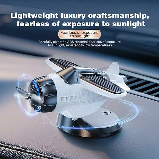 ✈️☀️ Solar Powered Airplane Car Ornaments
