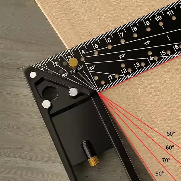 Multi functional Right Angle Ruler 45/90 Degree Hole Angle Ruler
