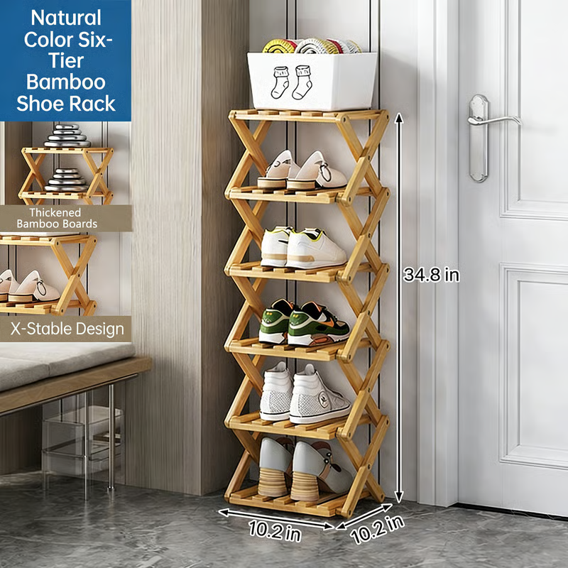 The 6-Tier No-Assembly Bamboo Rack