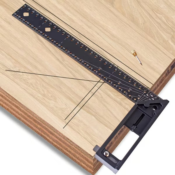 Multi functional Right Angle Ruler 45/90 Degree Hole Angle Ruler