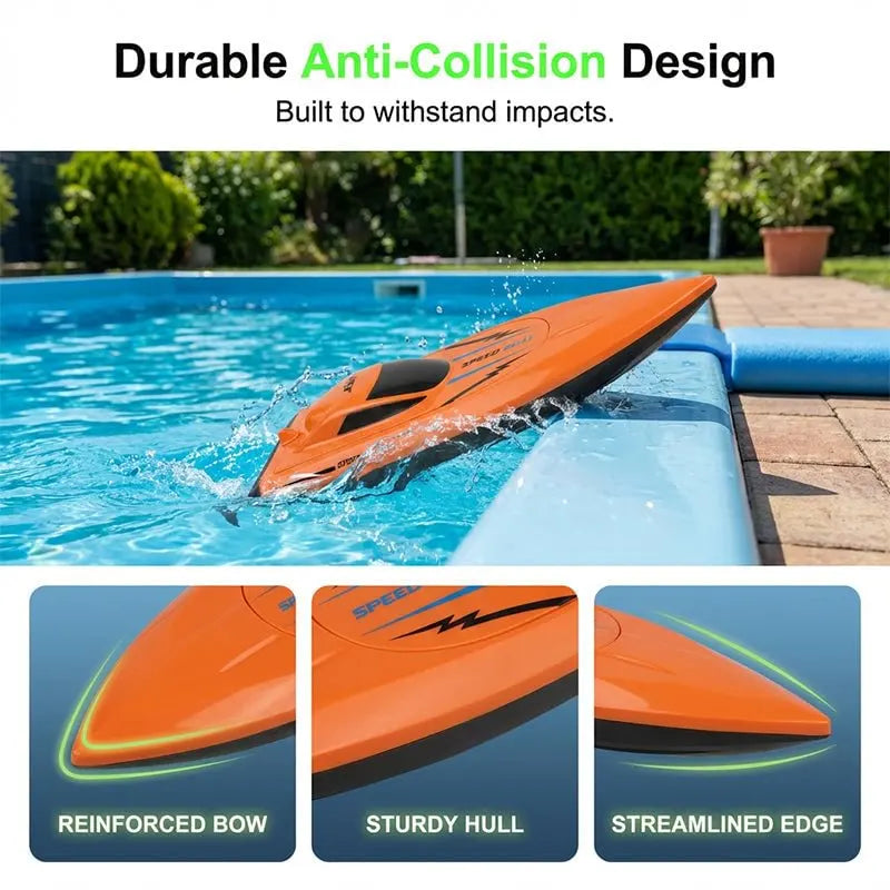 🎮 🚢 HALF PRICE! 2.4G High-Speed RC Racing Boat with Dual Motors 🌊